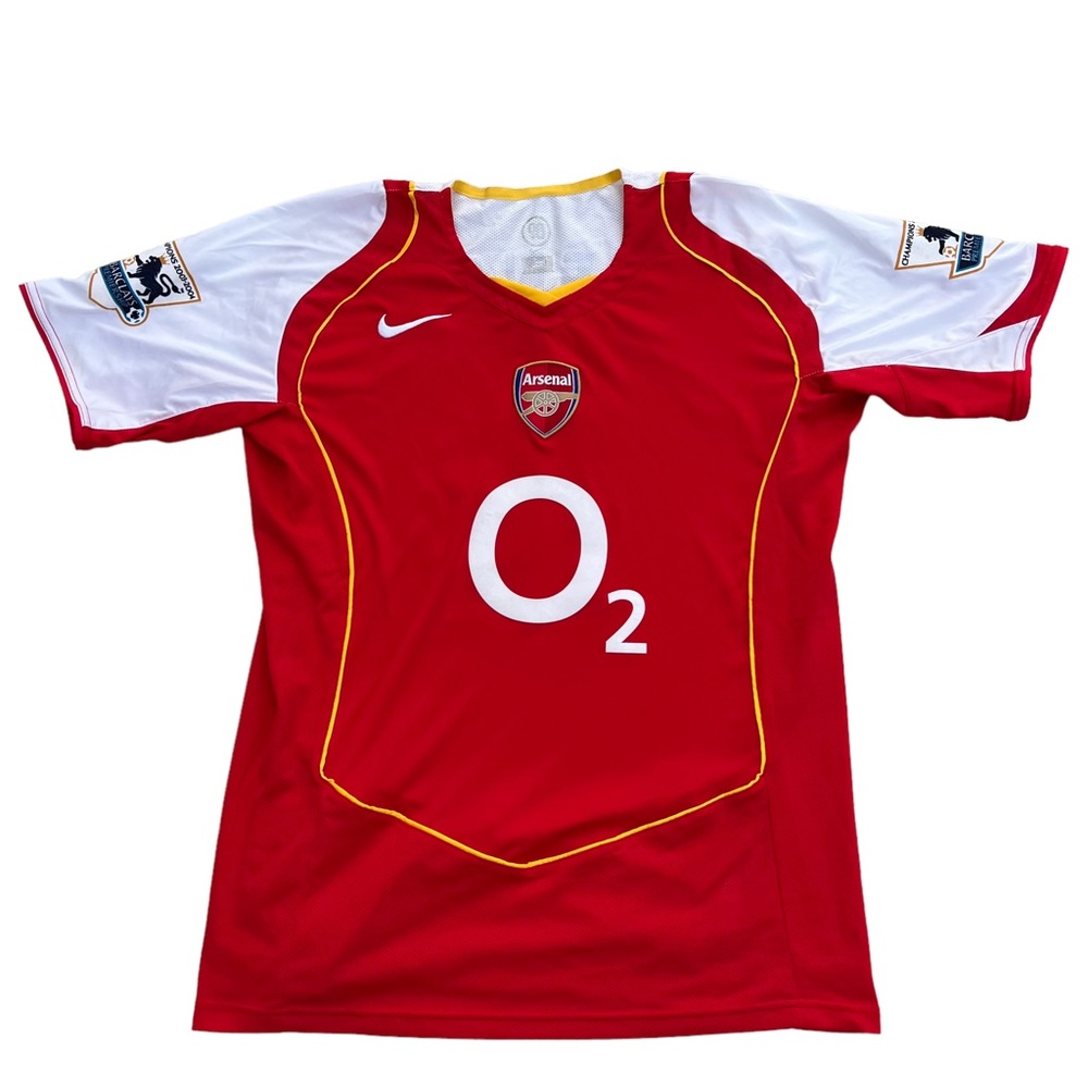 VTG Nike Arsenal FC Soccer Jersey Shirt 2004/05 Thierry Henry #14 XL Side Patch